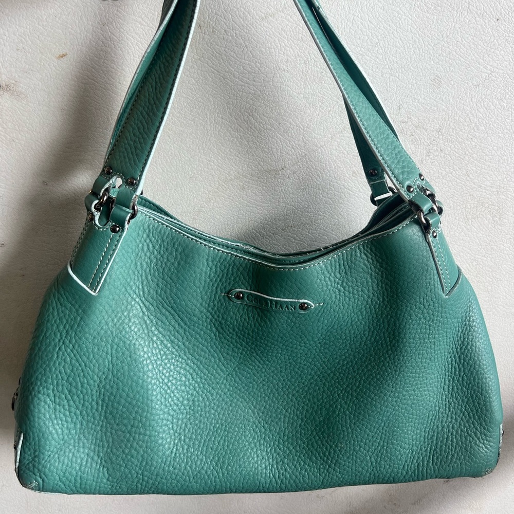 Cole Haan Turquoise Leather Handbag